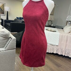 Urban Outfitters Burgundy Halter Mini Dress